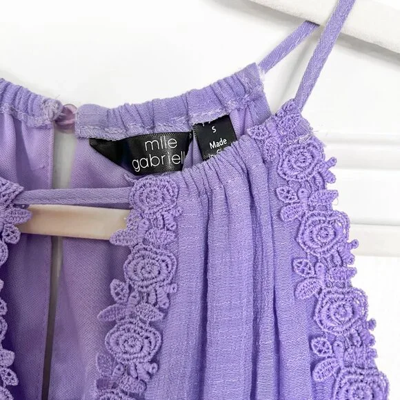 Lavender Crochet Detail High Low Dress - Picture 4 of 6